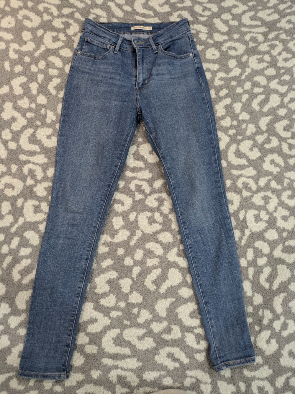 Levi's 721 Blue Skinny Jeans - Mid-Rise Pull-On Style